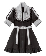 十字架刺繍フリルシスタージャージワンピース