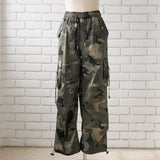 迷彩柄or無地フラップポケットカーゴパンツ