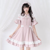 デコルテレースジャージワンピ