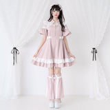 デコルテレースジャージワンピ