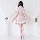 デコルテレースジャージワンピ