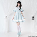 デコルテレースジャージワンピ