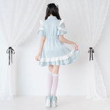 デコルテレースジャージワンピ