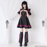 デコルテレースジャージワンピ