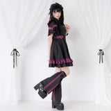 デコルテレースジャージワンピ