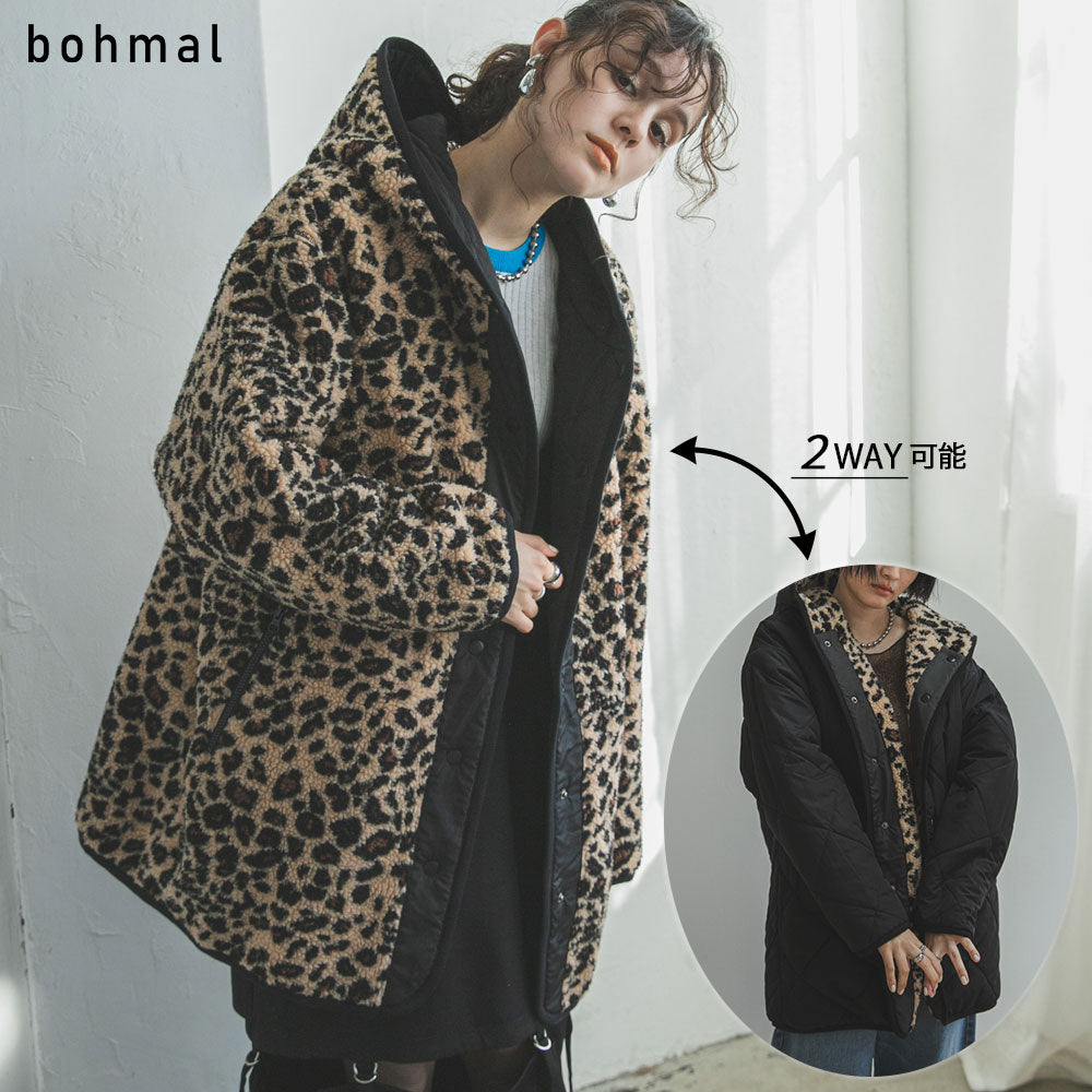 ボアリバーシブルフーディブルゾン – レディースファッション通販の夢