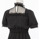 チュール切替ワンピース