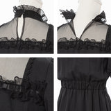 チュール切替ワンピース