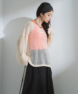 シアーメッシュモヘアタッチニット