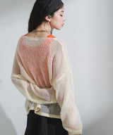 シアーメッシュモヘアタッチニット