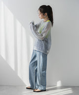 シアーメッシュモヘアタッチニット