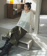 シアーメッシュモヘアタッチニット