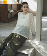 シアーメッシュモヘアタッチニット