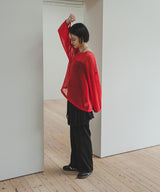 シアーメッシュモヘアタッチニット