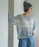 シアーメッシュモヘアタッチニット