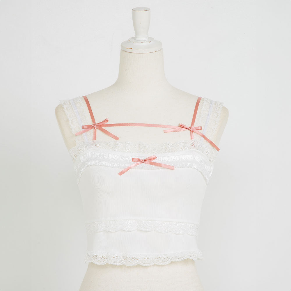 ヴィンテージランジェリーリメイクリボンキャミソールビスチェ ヴィンテージランジェリーリメイクリボンキャミソールビスチェ