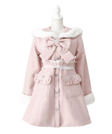 【新春セール】ハートバックルベルトセーラーファーコート