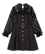 【新春セール】レースドッキングビスチェワンピ