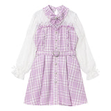 レースドッキングビスチェワンピ