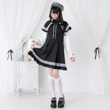 ポンチョ風袖切替ワンピース