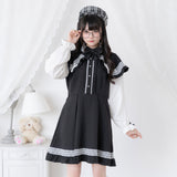 ポンチョ風袖切替ワンピース