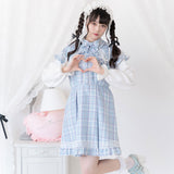 ポンチョ風袖切替ワンピース