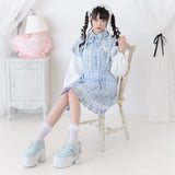 ポンチョ風袖切替ワンピース