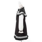 ポンチョ風袖切替ワンピース