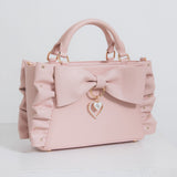 ビッグリボンフリルビジューバッグ