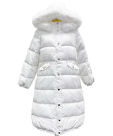 ファー付きハートスタッズロングダウンコート