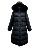 ファー付きハートスタッズロングダウンコート