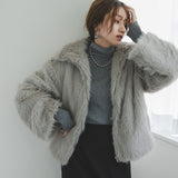 ファーシャギージャケットアウター