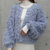 【新春セール】ループヤーン前後2wayカーディガン【ニット】