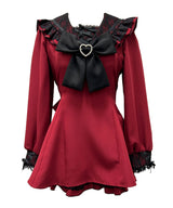 レース重ねセーラーリボンセットアップ