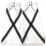 スタッズチェーンベルトレッグウォーマー