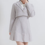 【新春セール】ラメツイードジャケットセットアップ【大きいサイズ有】