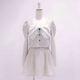 ラメツイードビッグリボンセットアップ