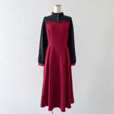 フリルスタンドカラービスチェワンピース【大きいサイズ有】