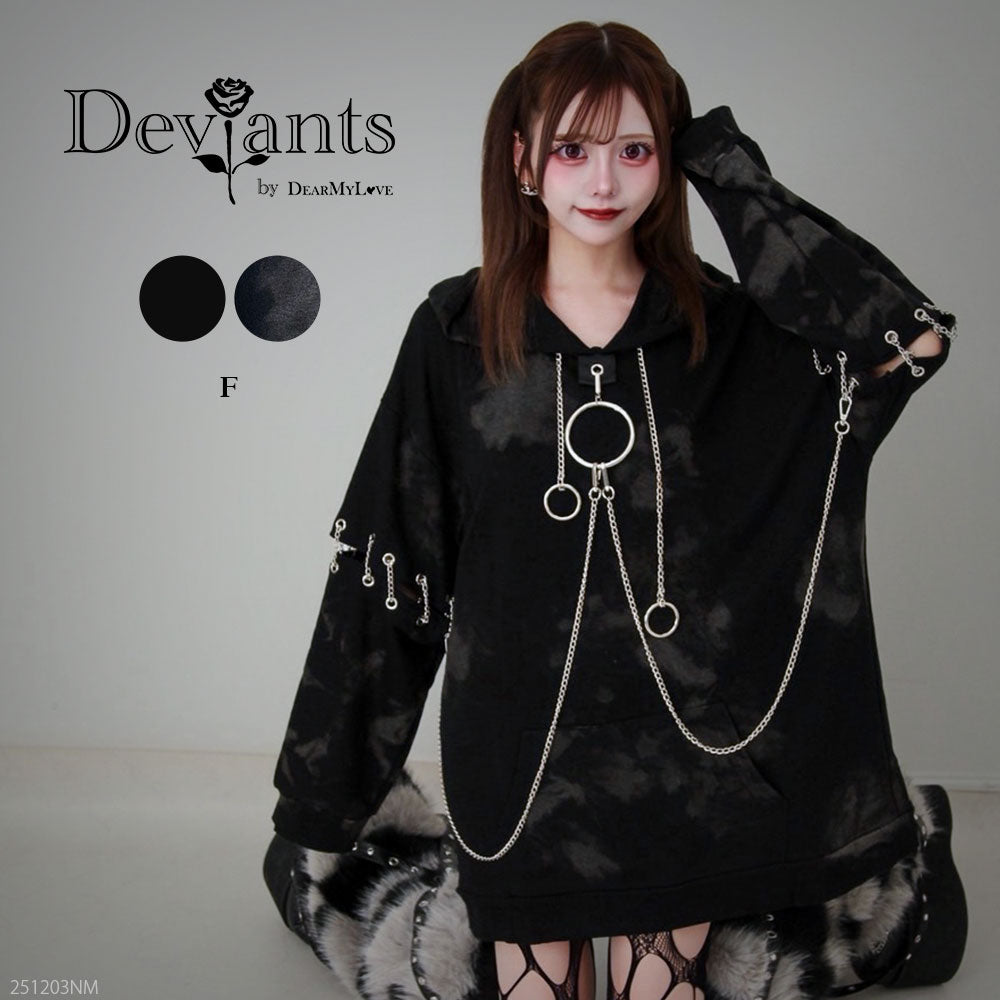 2buy20%OFFクーポン対象】ビッグリングチェーンパーカー – レディース