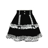 【新春セール】ハシゴレースティアードスカート