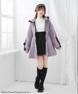 選べるフードデザインフレアファーコート