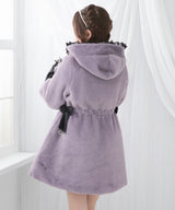 選べるフードデザインフレアファーコート