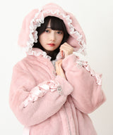 選べるフードデザインフレアファーコート