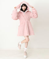 選べるフードデザインフレアファーコート