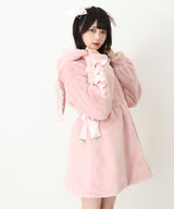 選べるフードデザインフレアファーコート