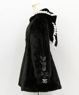 選べるフードデザインフレアファーコート