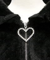 選べるフードデザインフレアファーコート