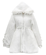 選べるフードデザインフレアファーコート