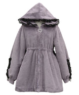 選べるフードデザインフレアファーコート