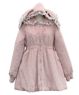 選べるフードデザインフレアファーコート